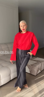 Marškinėliai Long sleeve Raudona