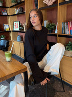 Marškinėliai Long sleeve Juoda
