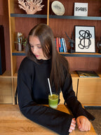 Marškinėliai Long sleeve Juoda