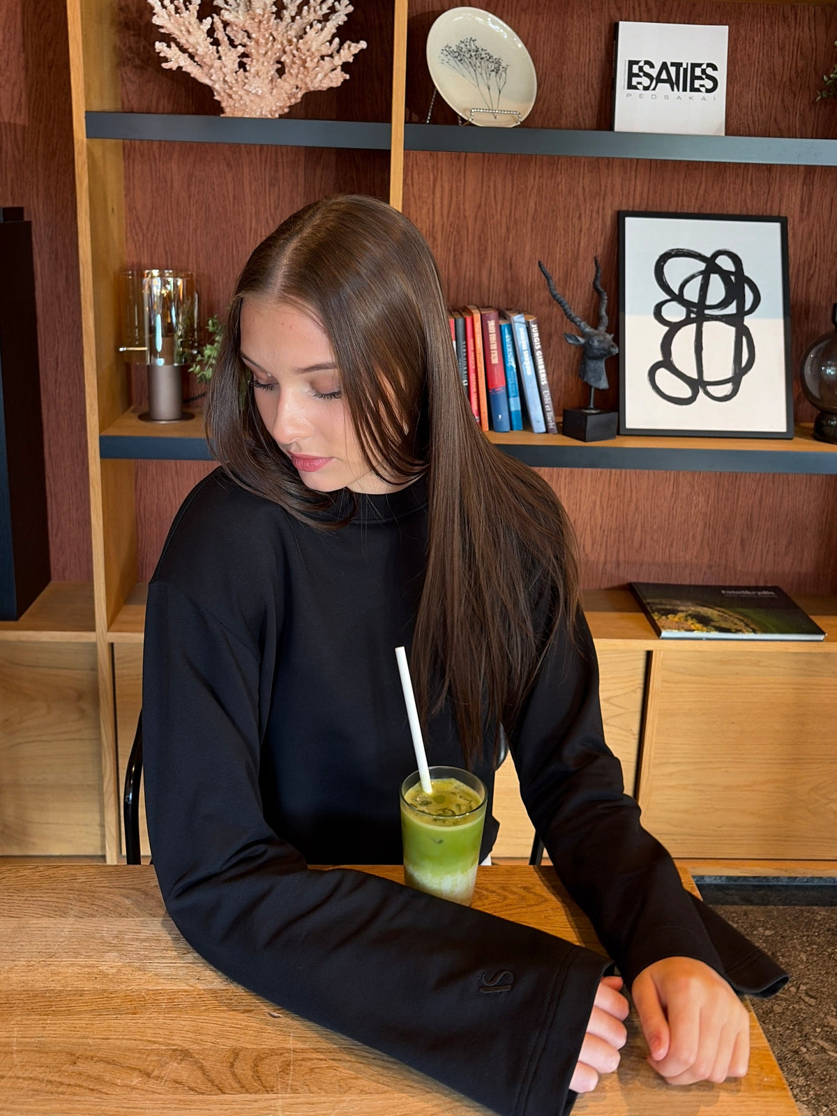 Marškinėliai Long sleeve Juoda