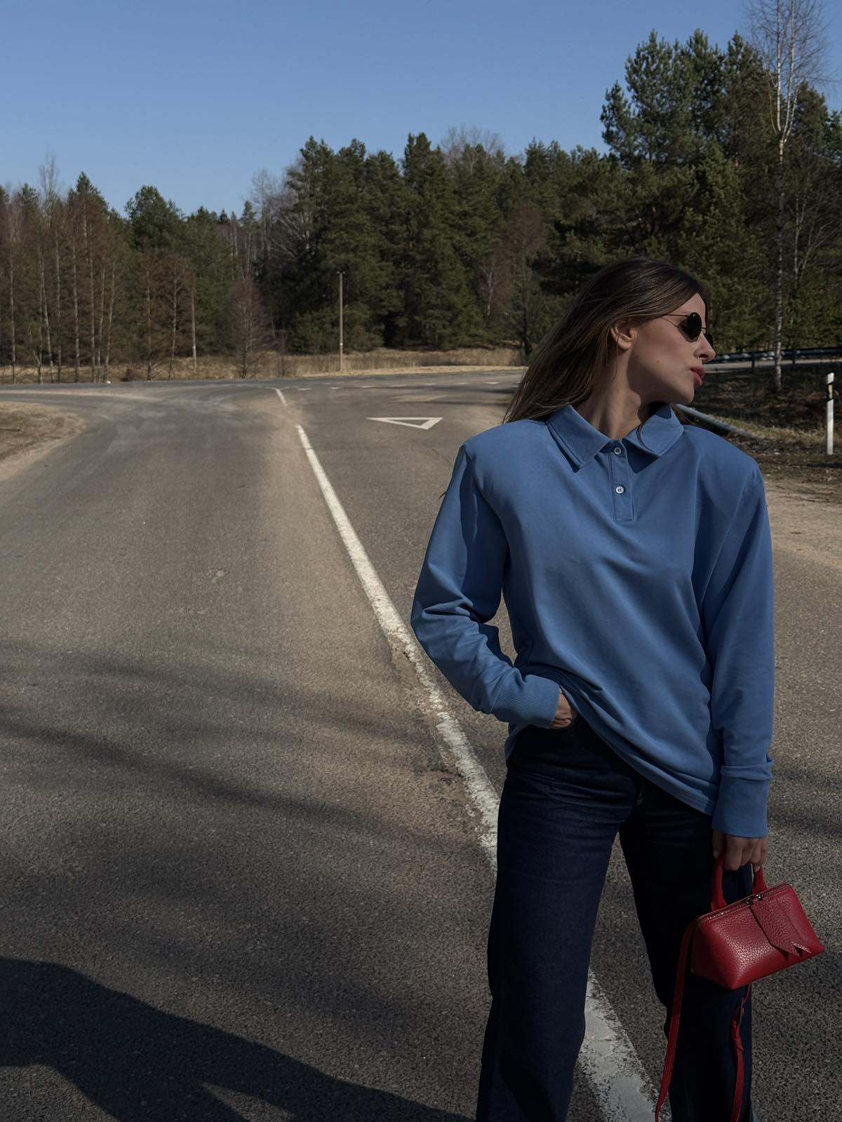 Polo marškinėliai Mėlyna